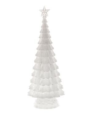 CUPCAKES & CASHMERE 15in Led Acrylic Christmas Tree Tabletop Decor White NEW